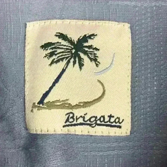 Brigata Hawaiian Button-Up 100% Silk Shirt Size Small - Picture 2 of 7